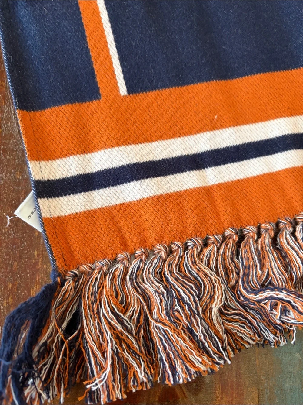 NWOT Burberry Script Football scarf size 166x50